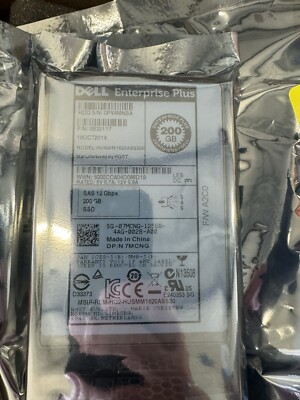 New Dell Enterprise Plus 200GB 12Gbps 2.5'' SAS SSD HUSMM1620ASS200 7MCNG