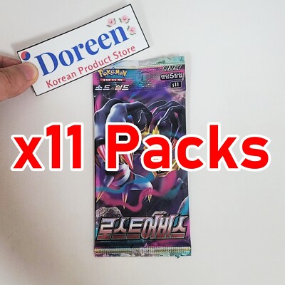11 Packs Pokemon Card Lost Origin Booster TCG Sealed Korean Ver (+