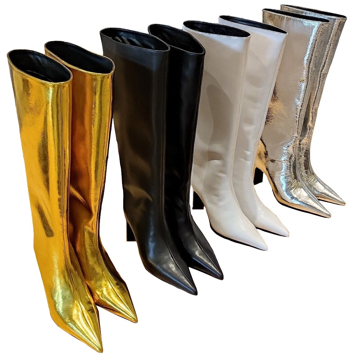Silver and gold boots sale