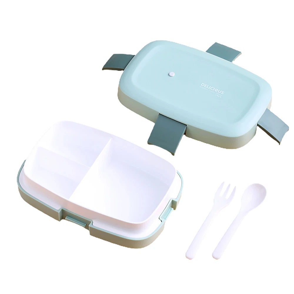 Large Reusable Bento Lunch Box with Lidded Compartments and Separators