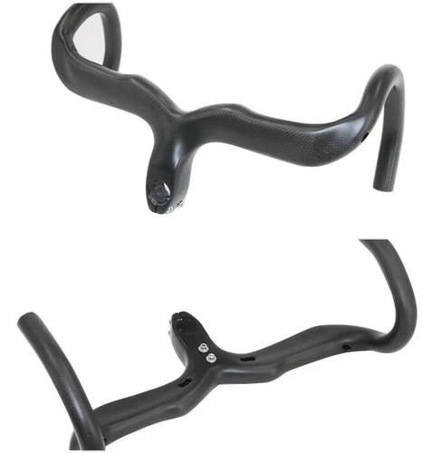 Full Carbon Fibre Road Bike Integrated Handlebar with Computer Stent Hole - Picture 6 of 15