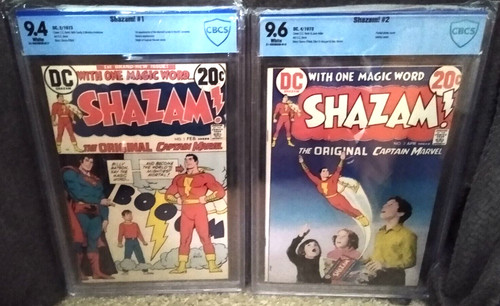 SHAZAM! #1, 2 CBCS 9.4 & 9.6 - DC 1973 lot/set - C.C. Beck art/cover CGC