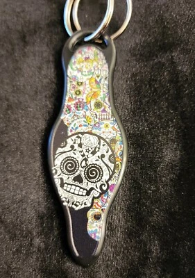 NEW Munio Self Defense Key Chain Sugar Skulls Kubaton Personal Safety