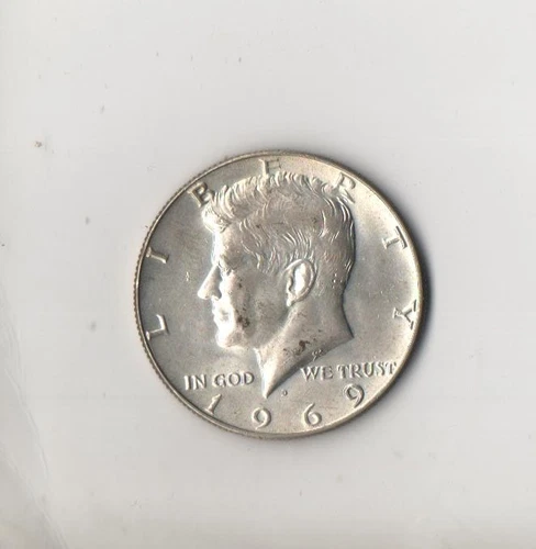 1969 D Kennedy 40% Silver Half Dollar UNC  (Bin#6)