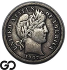 1907-S Barber Dime, XF+