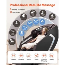 VEVOR Massage Chair,  4D Full Body Zero Gravity Recliner with SL Track, Yoga Str