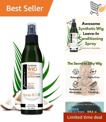 Synthetic Wig Leave-in Conditioner Spray pH6 Moisturizes Detangles Easy Combing
