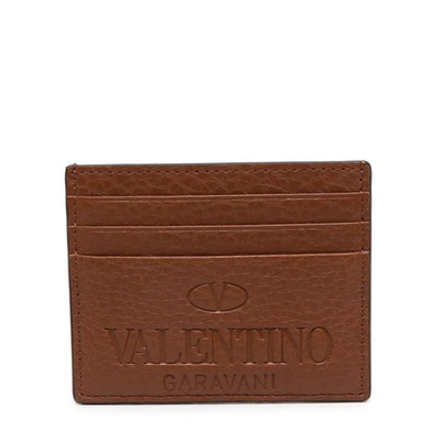 Valentino Garavani Ausweis Leder Kartenetui hellbraun geprägt UVP 240£