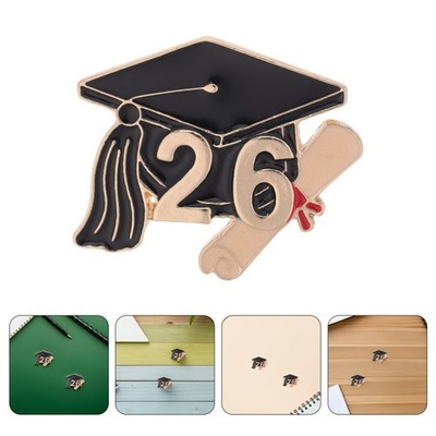  6 Pcs Graduation Favors for Guests Congratulation Badges Cap Memorial Pin