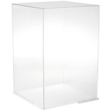Plymor Clear Acrylic Display Case with Clear Base, 12" W x 12" D x 18" H
