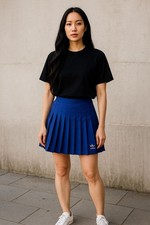 adidas Women Blue Tennis Pleated Skirt 10