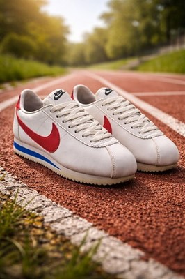 Nike Cortez Forrest Gump Sneakers Womens 7.5 White Red Blue Leather Shoes
