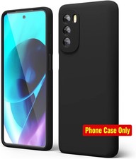 Phone Case for Motorola Moto G Stylus 5G 2022, Liquid Silicone, Soft Rubber, Bla