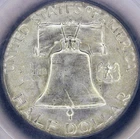 1953-S Franklin Half Dollar 50c — PCGS MS65 — not FBL, but close!!!