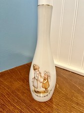 1970  s Vintage Holly Hobbie Porcelain Bud Vase , 7 in
