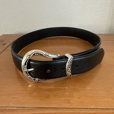 Brighton Belt Black Leather Studded Detail Women Size M-30 B20403