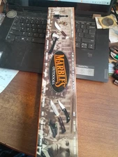 Marbles Gladstone MSA 7 Inch Ideal Pin Stag Aluminum Half Guard Fixed Blade...