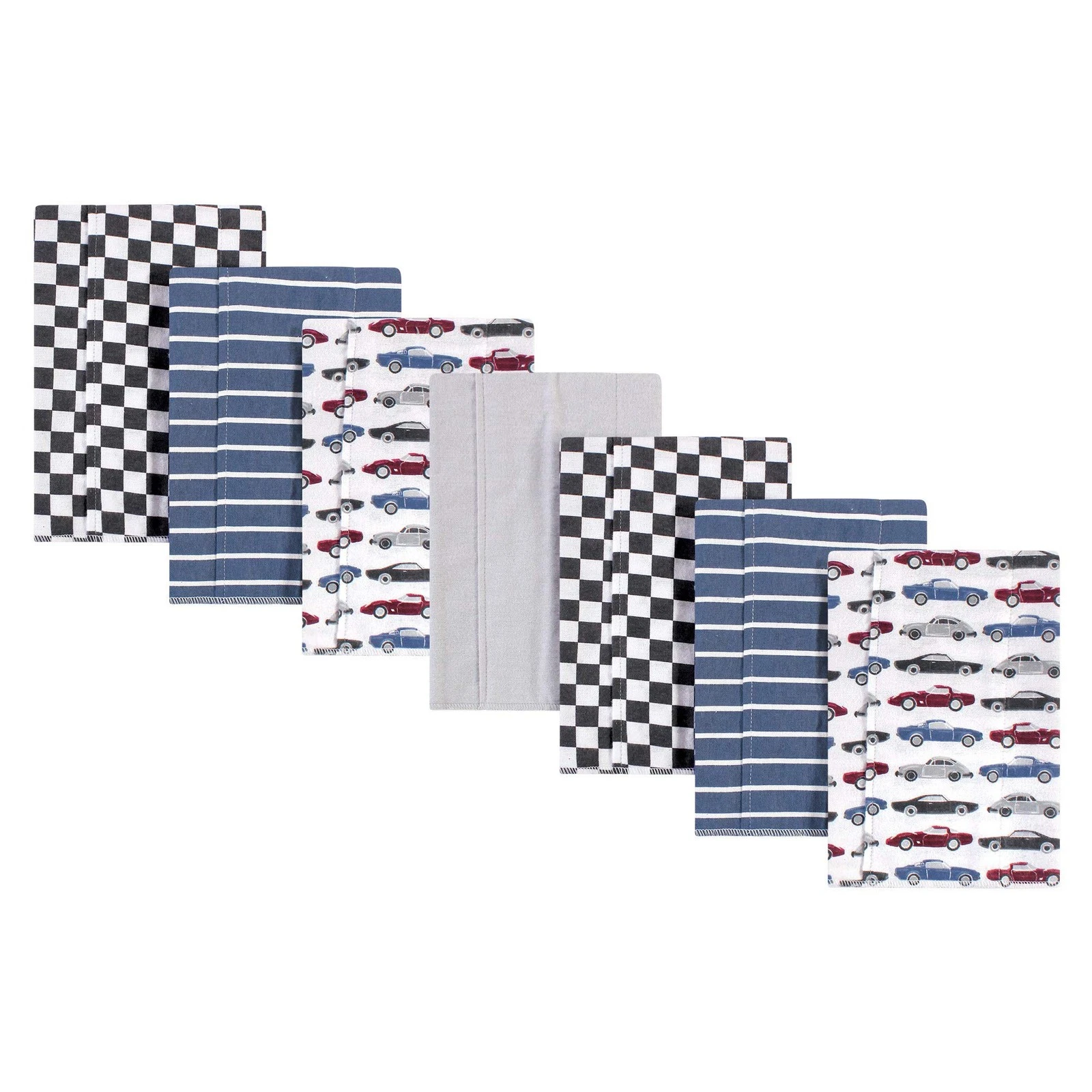 Unisex Baby Cotton Flannel Burp Cloths, Vintage Cars, One Size