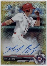 2017 Nick Banks Bowman Chrome Gold Shimmer Refractor Auto RC /50 #CPA-NB (D95)
