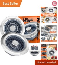 2 Pack 3 in 1 Sink Stopper with Anti-Clog Basket - Fits Standard Sinks