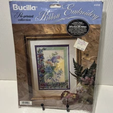 Vintage Bucilla Ribbon Embroidery Kit ︱NEW︱41016︱Floral︱1994