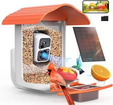 ® PAV- Smart Bird Feeder with Camera Solar Powered, 64GB Card & 2K HD Record Vid
