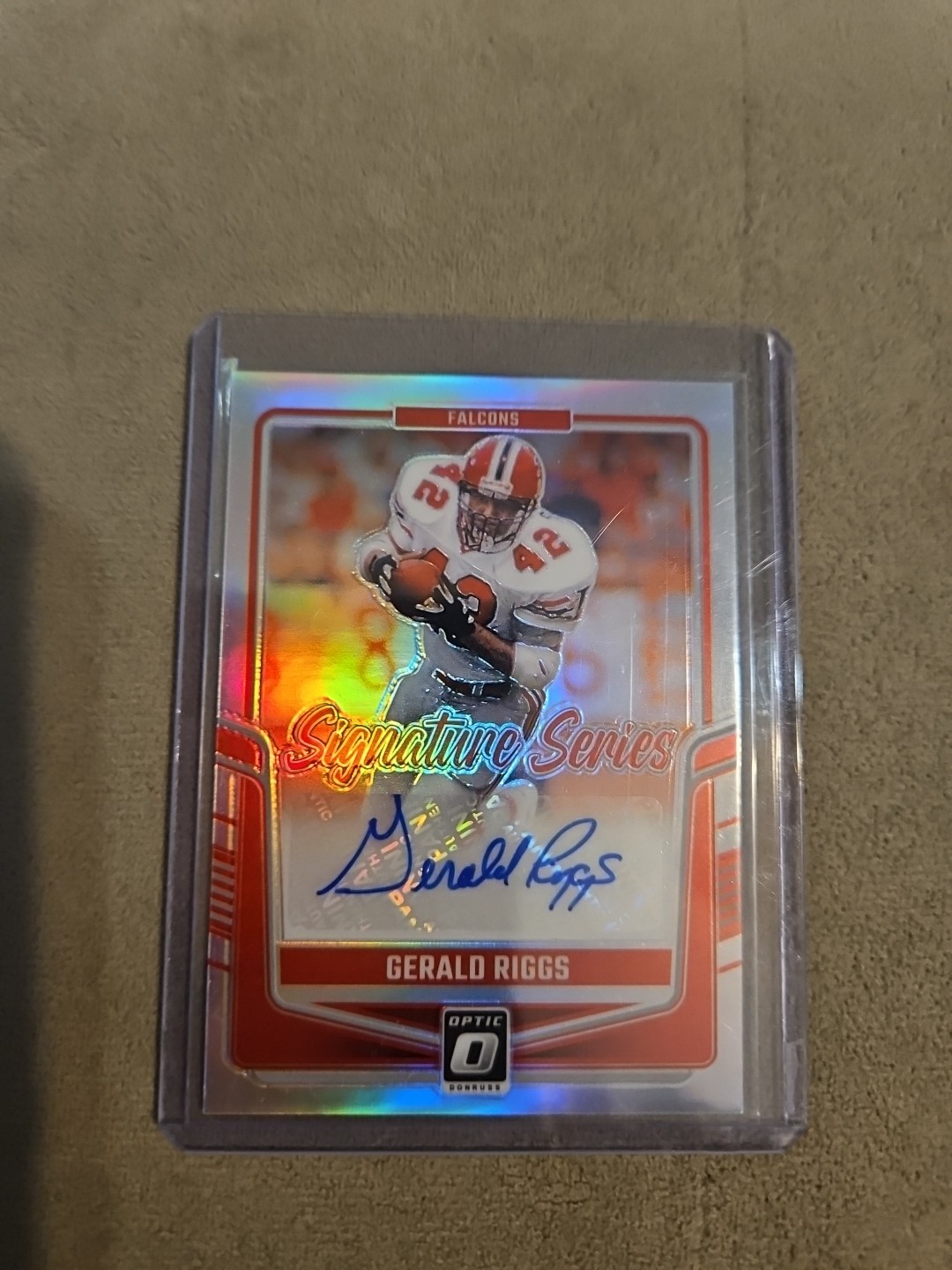 2024 Donruss Optic GERALD RIGGS Signature Series Holo Prizm AUTO FALCONS MINT ⭐️