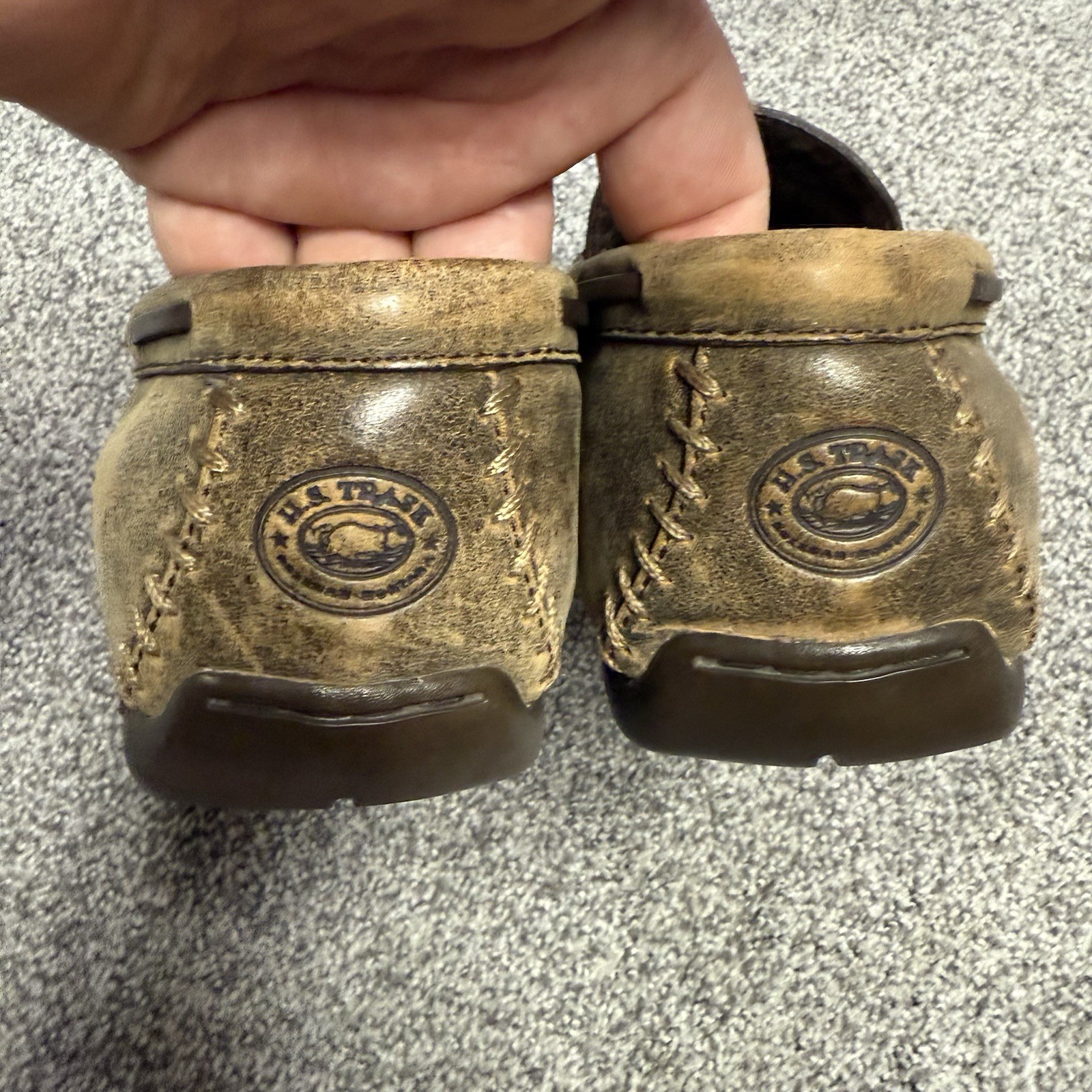 SAOLA H.S. Mocassini Trask Lone Buffalo II da uomo taglia 9 5 M Bozeman in pelle marrone