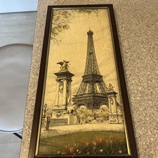 Eiffel Tower From The Point Alexander Bridge Unsigned Lithograph Print