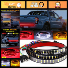 48 Led Tailgate Light Bar - Triple Row Red Brake White Reverse Amber Turn Sig