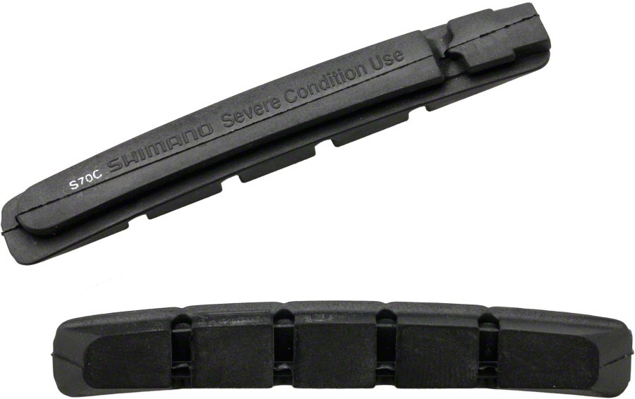 Пара V-образных тормозных колодок Shimano S70C - Черная замена для линейно-тяговых ободных тормозов 3190₽