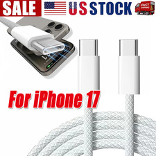 For iPhone 17 16 Pro USB-C to USB-C Cable Fast Charger Lot Type C Charging Cord