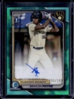 2024 Bowman Draft Braylon Payne Chrome Auto Aqua Lava Refractor 1st #195/199
