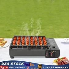 Portable Butane Gas Stove Outdoor Camping Sausage Grill Cooker Plate with Case