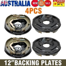 4Pcs 12" Trailer Caravan Electric Brake Backing Plates. Quality Strong Magnets