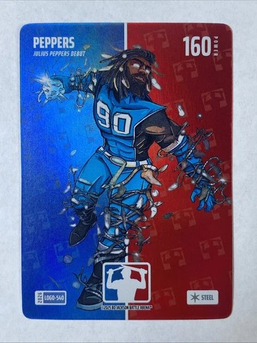 PEPPERS (Julius Peppers) Logo Battlefoil Steel Bo Jackson Battle Arena LOGO-540