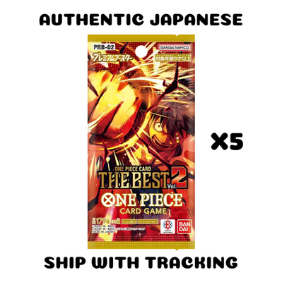 ONE PIECE TCG CARD AUTHENTIC PRB-02 PREMIUM BOOSTER SET 5 PACKS
