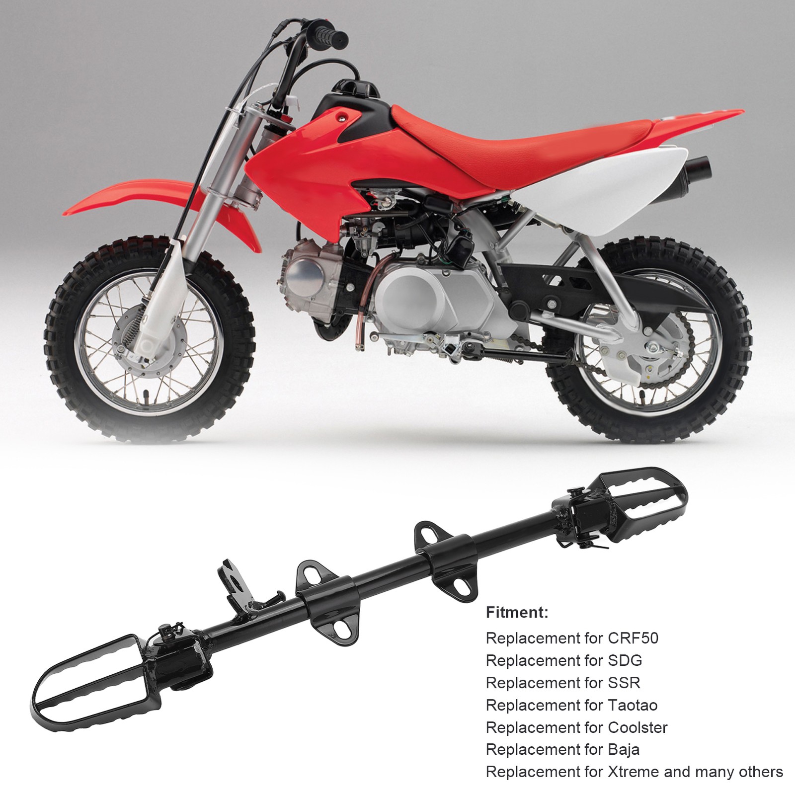 1 Pair Durable Footpegs Mount Bracket Stable Performance For CRF50 50cc Pit Bike