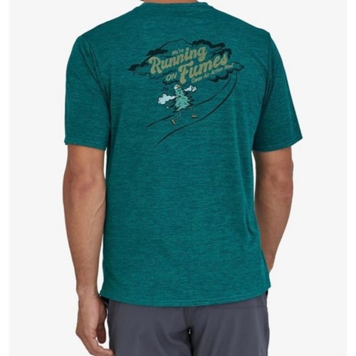 Patagonia Capilene Cool Daily Graphic Shirt Running On Fumes Outdoors Size M - Picture 2 of 12