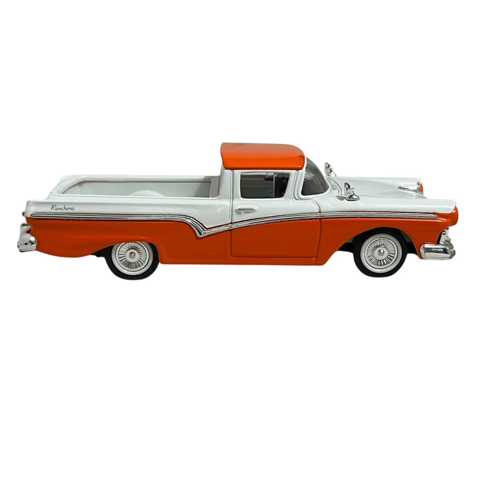 VTG Road Signature 1957 Ford Ranchero 1/43 Scale Diecast Car Orange White - Image 4 of 4