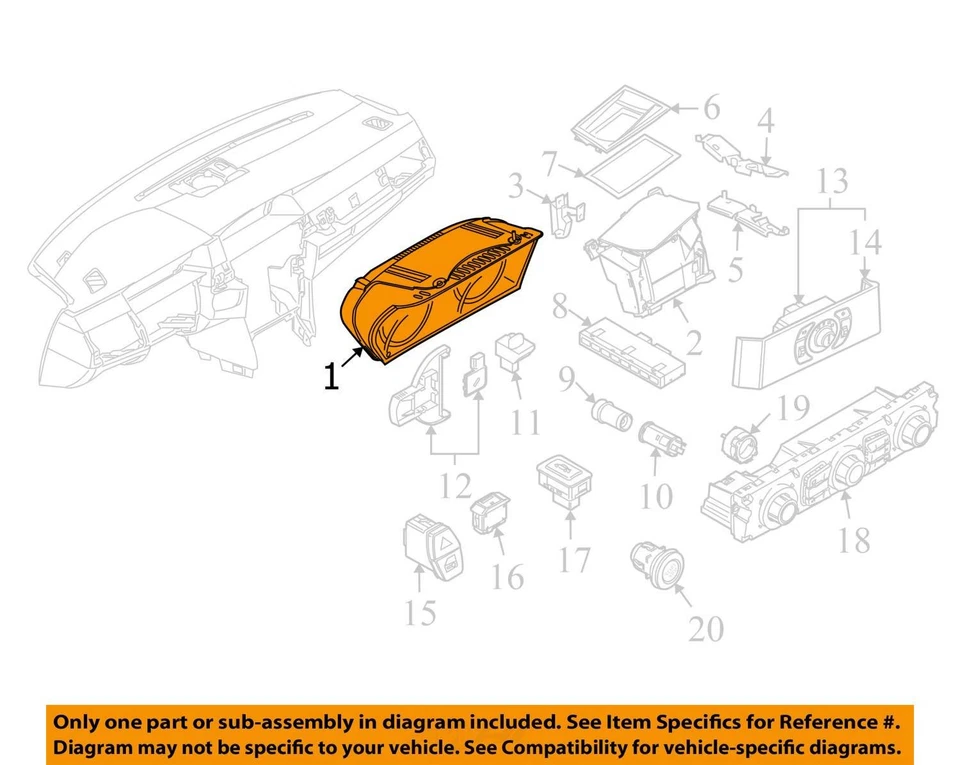 速度表集群 MPH 美国市场 适合 08-10 宝马 528i 837202 — 第 3/4 张图片