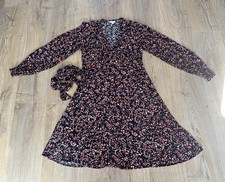 Maternity Breastfeeding Nursing Long Sleeved Floral Dress Size 10 By Seraphine