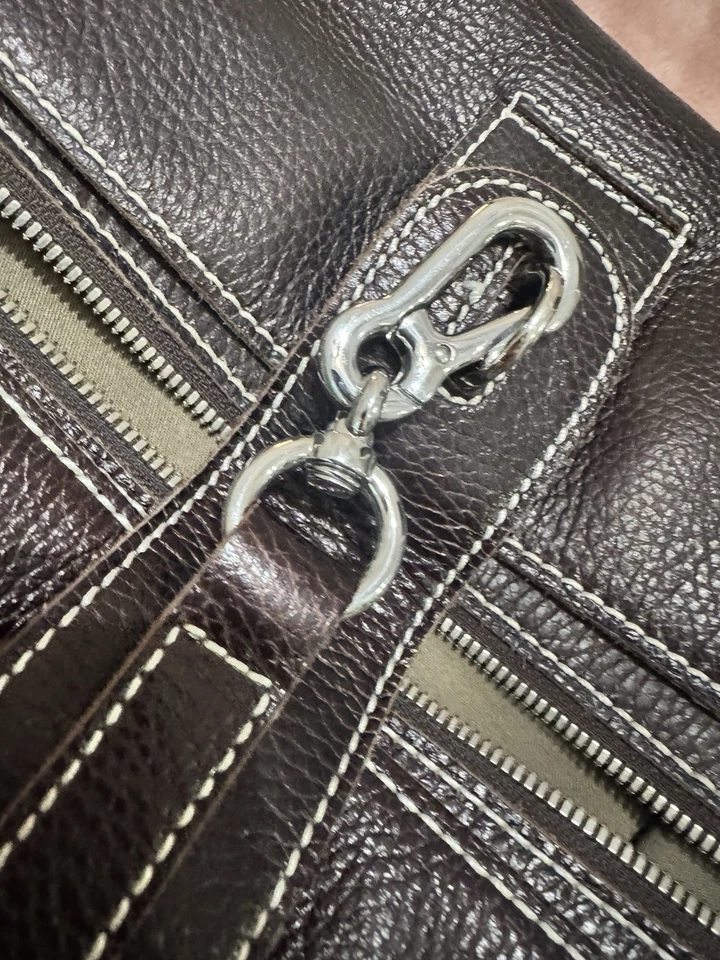 Bosca Brown Leather Toiletry Dark Brown Travel Tote Vintage Men’s Womens unisex - Image 4 of 4