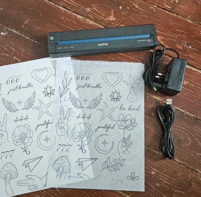 Brother PocketJet PJ-622 USB Thermo Tattoo Schablonendrucker - 88 SEITEN GEDRUCKT