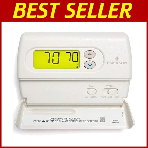 Emerson Single-Stage Thermostat with Memory Backup