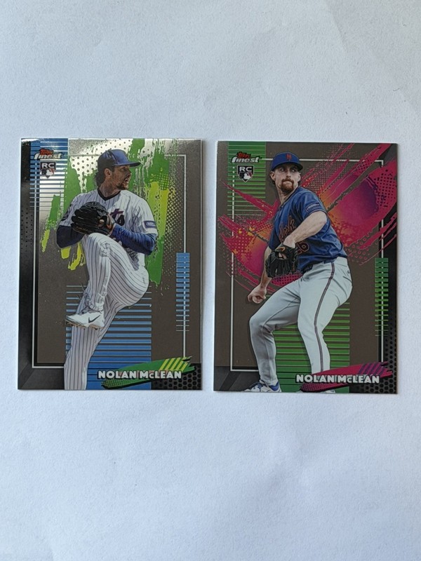 2026 Topps Finest Nolan McLean RC Uncommon/Common #62 Rookie Card Lot of 2-Mets