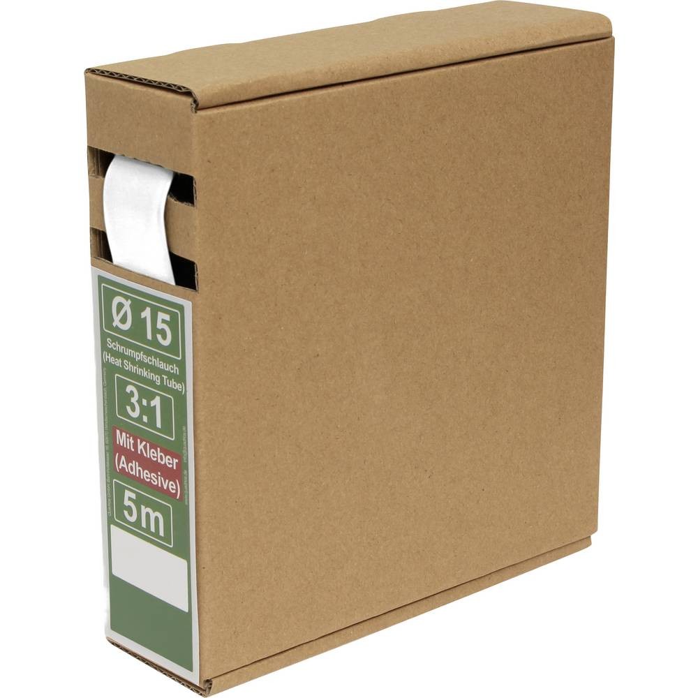 Gaine thermorétractable blanche 15mm Quadrios 25CA492 avec adhésif