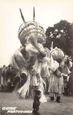 Guinea Bissau - Balanta people dancers - REAL PHOTO A. B. Geraldo - Publ. Confei