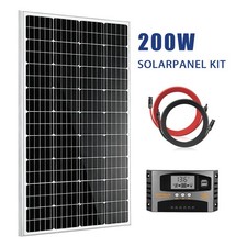 200W Solarpanel Kit Solar Set 12V Solarmodule Solaranlage mit 40A Laderegler RV