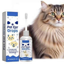 Ear Drops For Dog and Cat Ear Mites Removal Drops 60ml- H1H0
